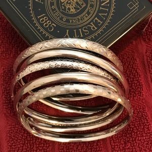 ALREADY SOLD 14k white gold bangle bracelets